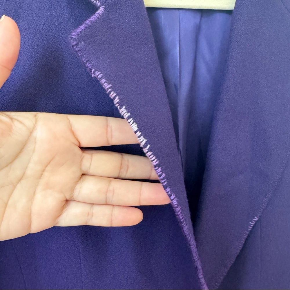 Custom Pendleton Vintage Purple Blazer with Wolf Zombie patch Size 10 - Picture 12 of 15
